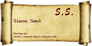 Sipos Saul névjegykártya